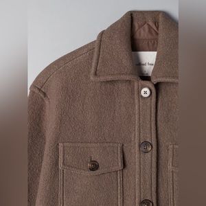 Wilfred Taupe Button-Front Utility Jacket